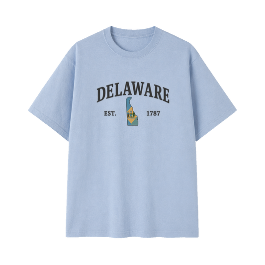 Collection 8 Delaware Essential Cotton T-Shirt - Light Blue front