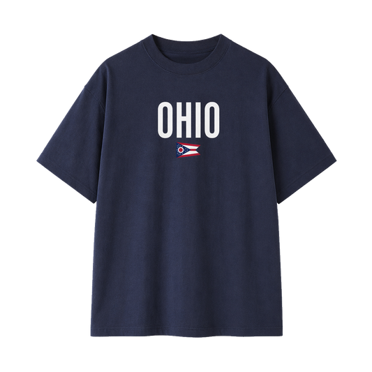 Collection 7 Ohio Essential Cotton T-Shirt - Navy Blue front