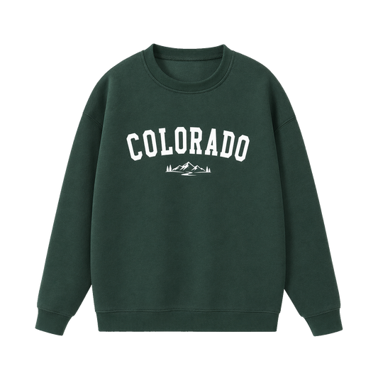Collection 9 Colorado Essential Heavyweight Crewneck Sweatshirt - Dark Green front