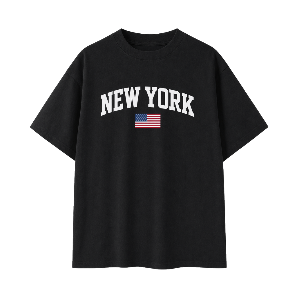 Collection 2 New York Essential Cotton T-Shirt - Black front