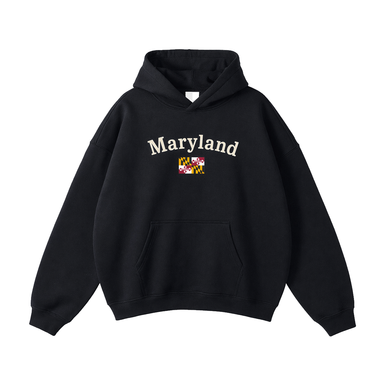 Collection 6 Maryland Oversize Fleeced Hoodie - Black front