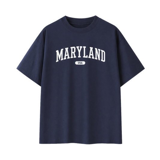 Collection 4 Maryland Essential Cotton T-Shirt - Navy Blue front
