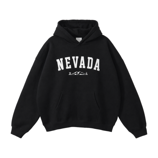 Collection 9 Nevada Oversize Fleeced Hoodie - Black front