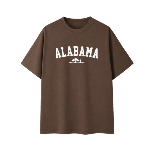 Collection 9 Alabama Essential Cotton T-Shirt - Coffee front