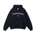 Collection 6 Pennsylvania Oversize Fleeced Hoodie - Black front