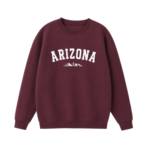 Collection 9 Arizona Essential Heavyweight Crewneck Sweatshirt - Dull Red front