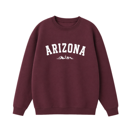 Collection 9 Arizona Essential Heavyweight Crewneck Sweatshirt - Dull Red front