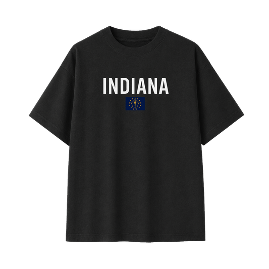 Collection 7 Indiana Essential Cotton T-Shirt - Black front