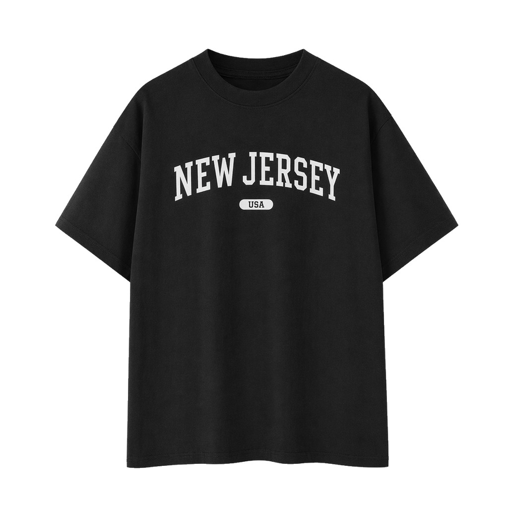 Collection 4 New Jersey Essential Cotton T-Shirt - Black front