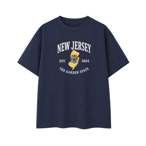 Collection 8 New Jersey Essential Cotton T-Shirt - Navy Blue front