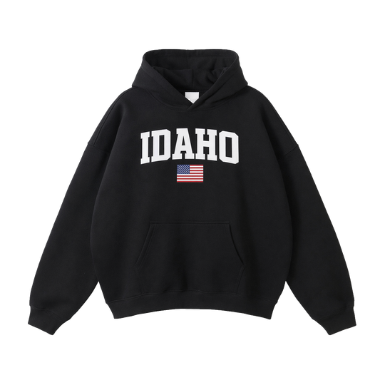 Collection 2 Idaho Oversize Fleeced Hoodie - Black front