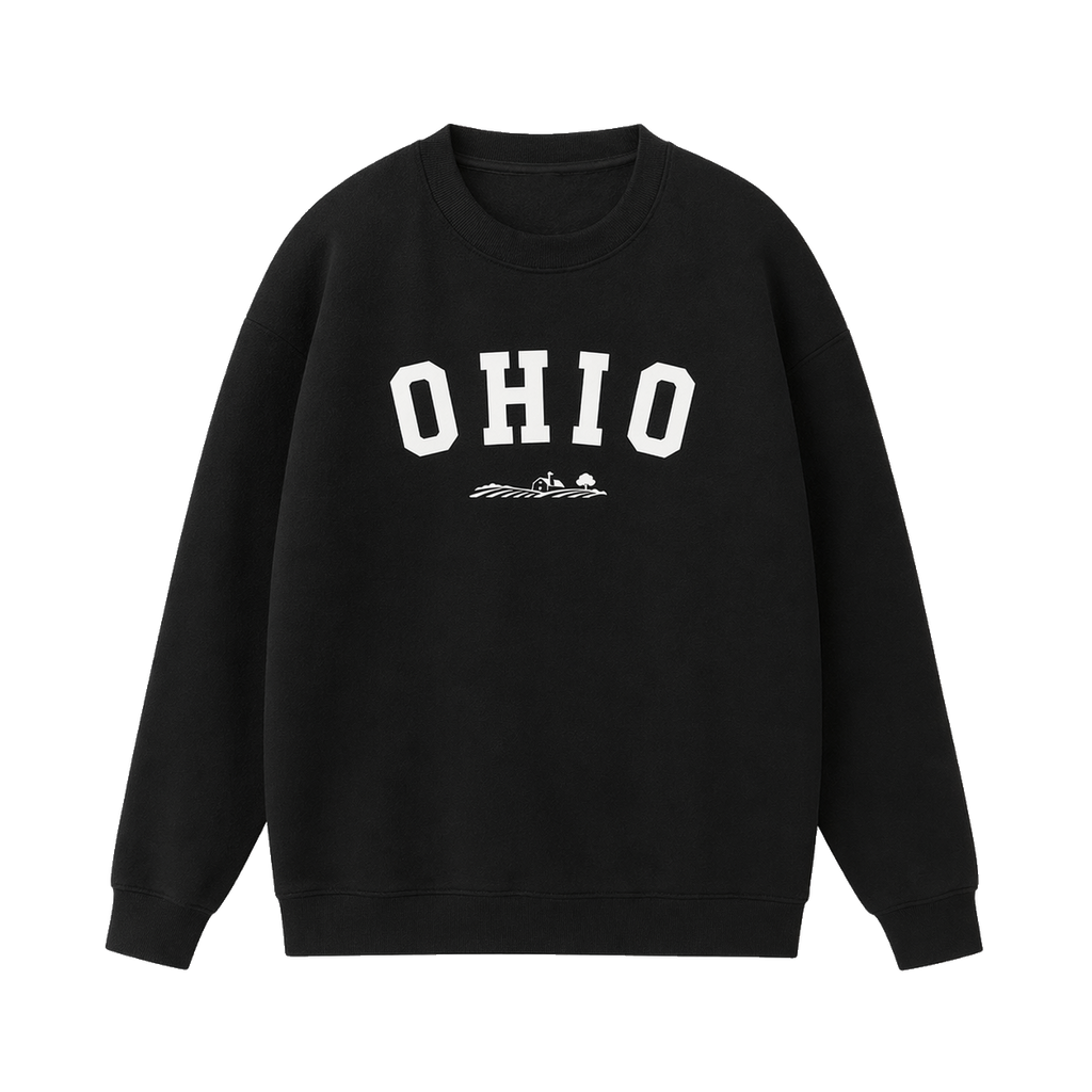 Collection 9 Ohio Essential Heavyweight Crewneck Sweatshirt - Black front