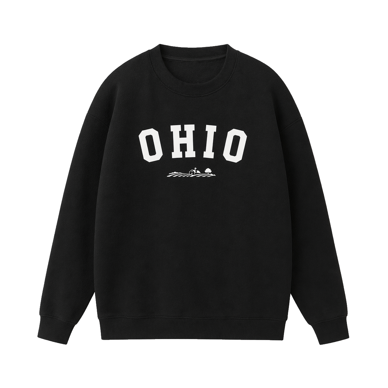 Collection 9 Ohio Essential Heavyweight Crewneck Sweatshirt - Black front