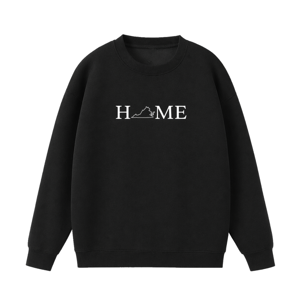 Collection 5 Virginia Essential Heavyweight Crewneck Sweatshirt - Black front