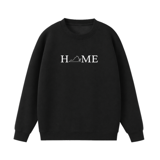Collection 5 Virginia Essential Heavyweight Crewneck Sweatshirt - Black front