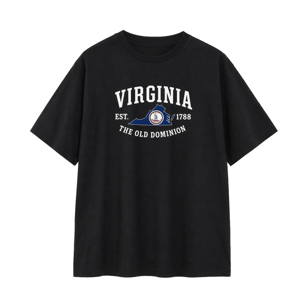 Collection 8 Virginia Essential Cotton T-Shirt - Black front