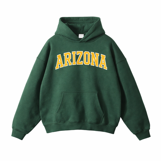 Collection 1 Arizona Oversize Fleeced Hoodie - Eden Green front