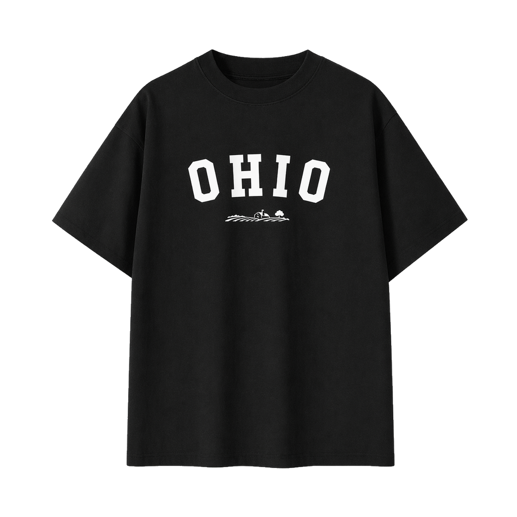 Collection 9 Ohio Essential Cotton T-Shirt - Black front