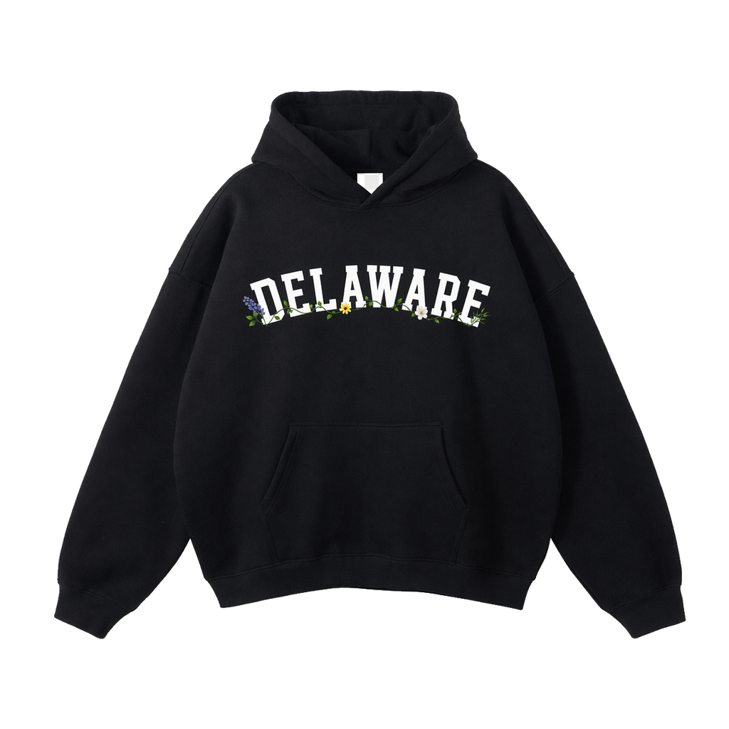 Collection 10 Delaware Oversize Fleeced Hoodie - Black front