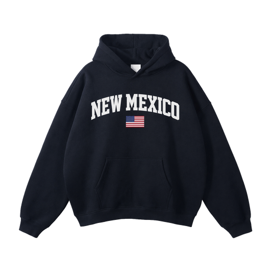 Collection 2 New Mexico Oversize Fleeced Hoodie - Black front
