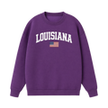 Collection 2 Louisiana Essential Heavyweight Crewneck Sweatshirt - Purple front