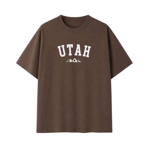 Collection 9 Utah Essential Cotton T-Shirt - Coffee front