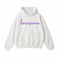 Collection 3 Louisiana Oversize Fleeced Hoodie - White front