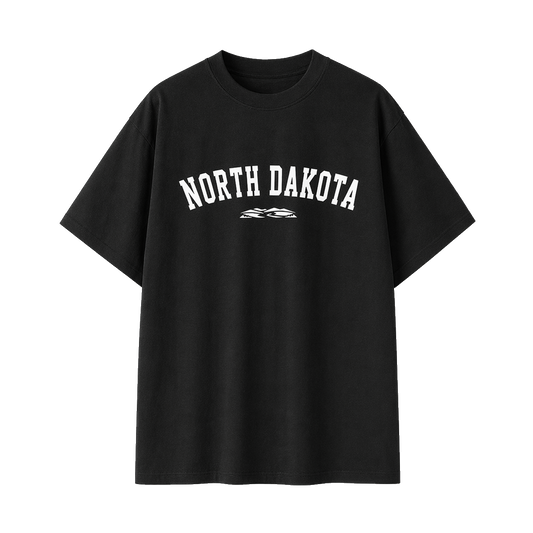 Collection 9 North Dakota Essential Cotton T-Shirt - Black front
