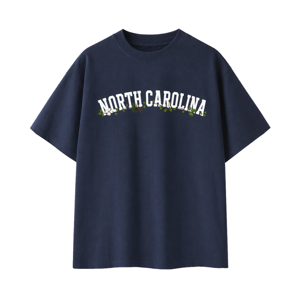 Collection 10 North Carolina Essential Cotton T-Shirt - Navy Blue front