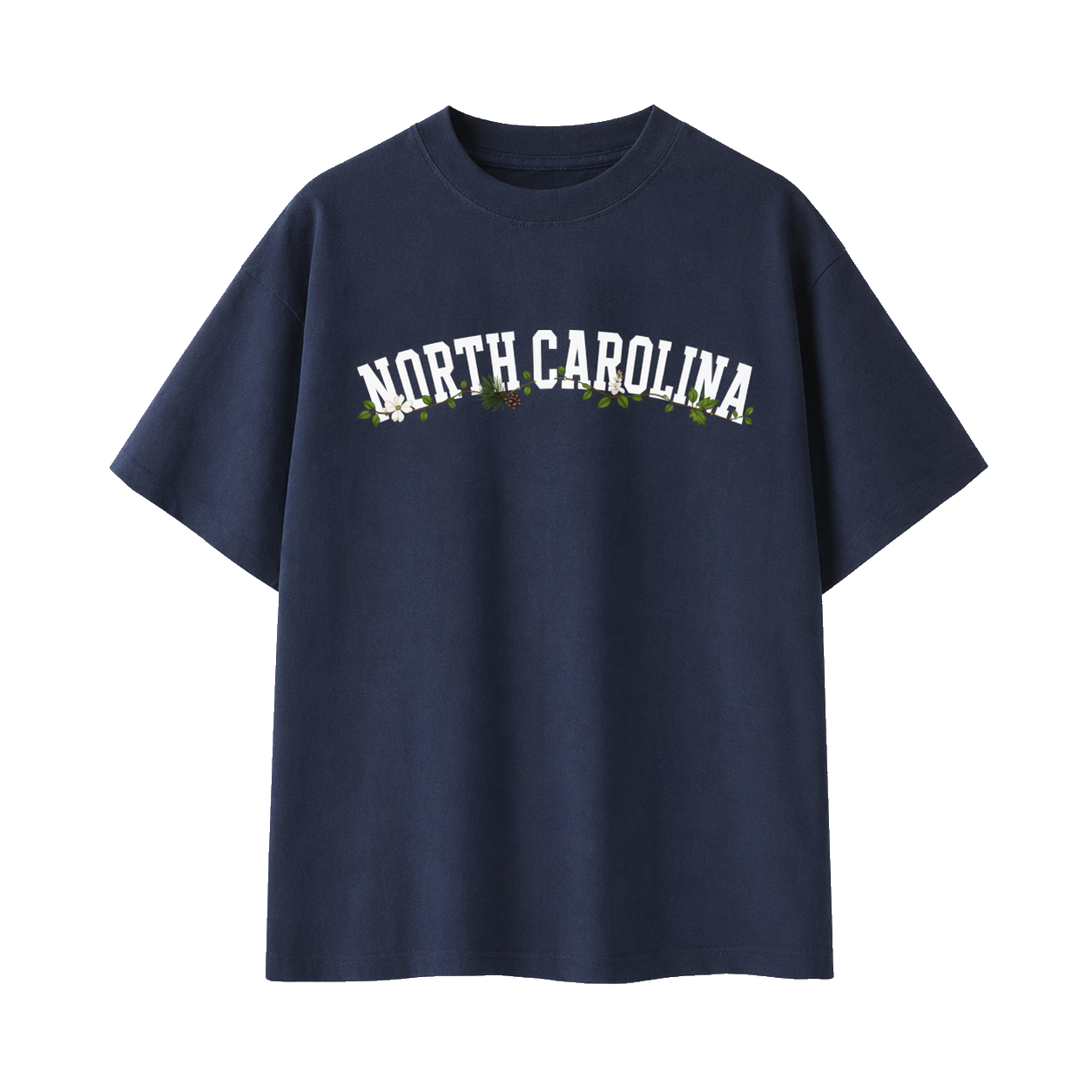 Collection 10 North Carolina Essential Cotton T-Shirt - Navy Blue front