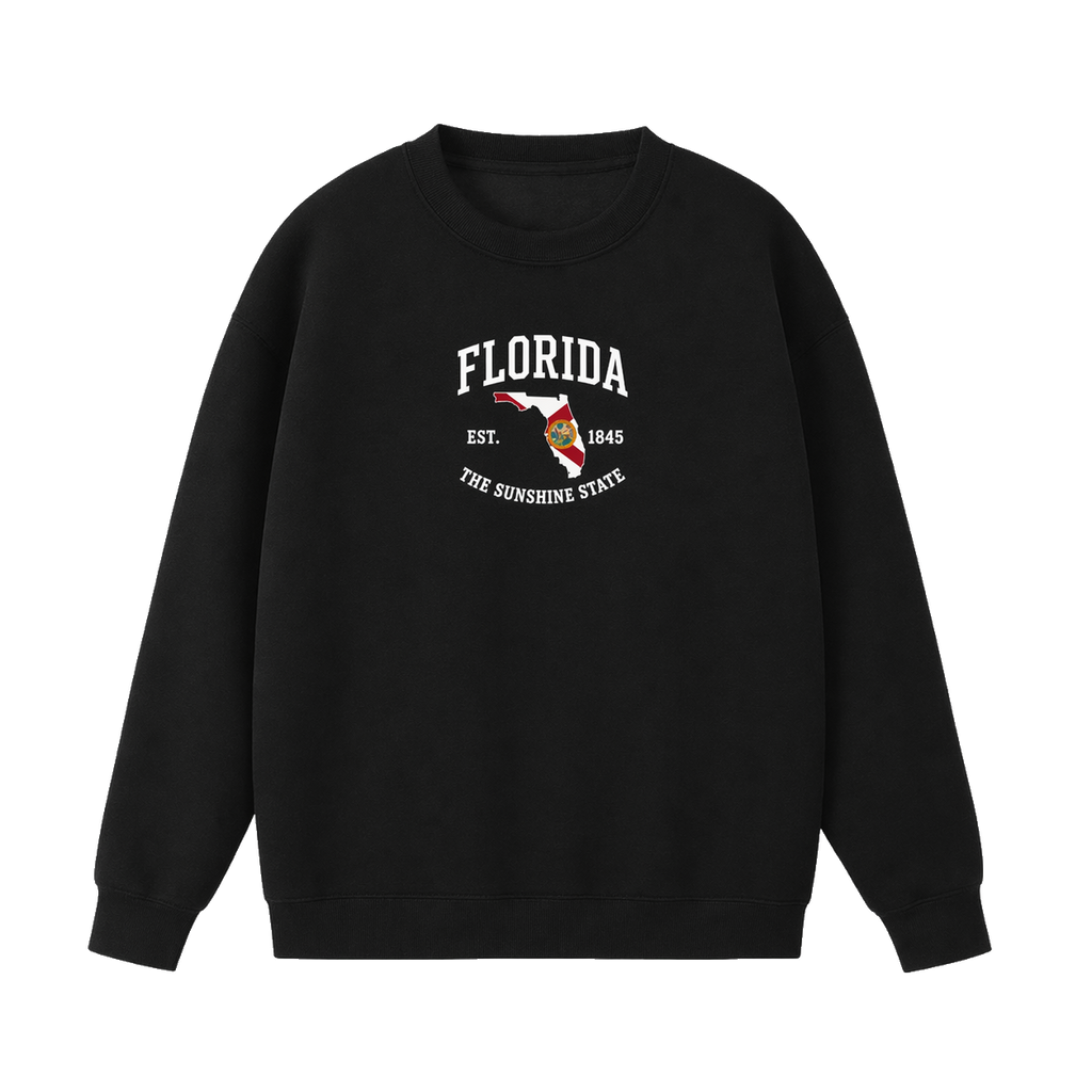 Collection 8 Florida Essential Heavyweight Crewneck Sweatshirt - Black front