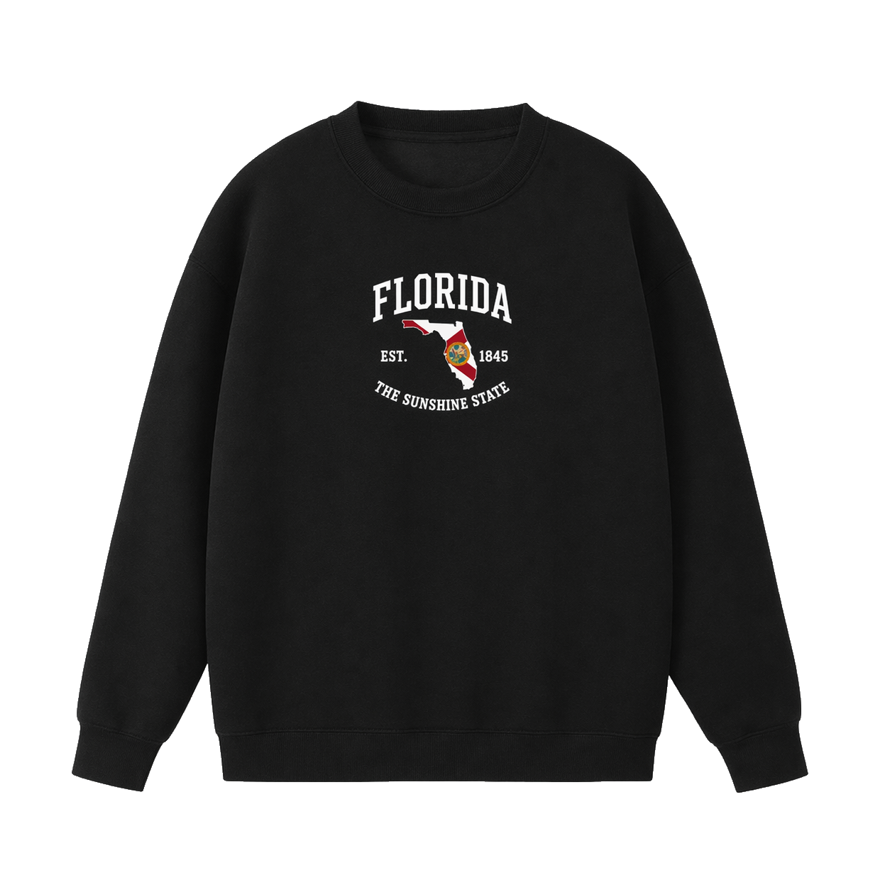 Collection 8 Florida Essential Heavyweight Crewneck Sweatshirt - Black front
