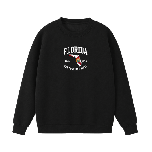 Collection 8 Florida Essential Heavyweight Crewneck Sweatshirt - Black front