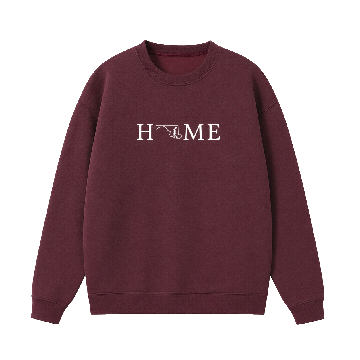 Collection 5 Maryland Essential Heavyweight Crewneck Sweatshirt - Dull Red front