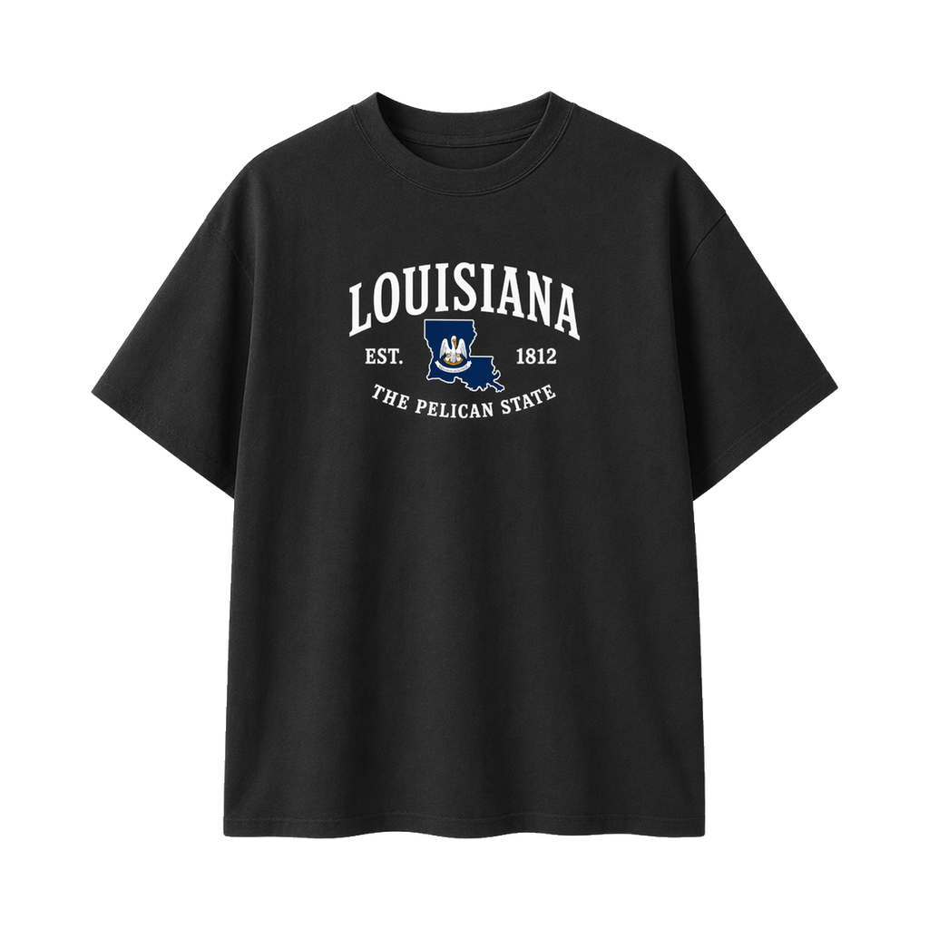 Collection 8 Louisiana Essential Cotton T-Shirt - Black front