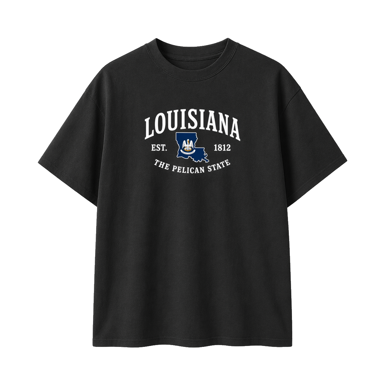 Collection 8 Louisiana Essential Cotton T-Shirt - Black front