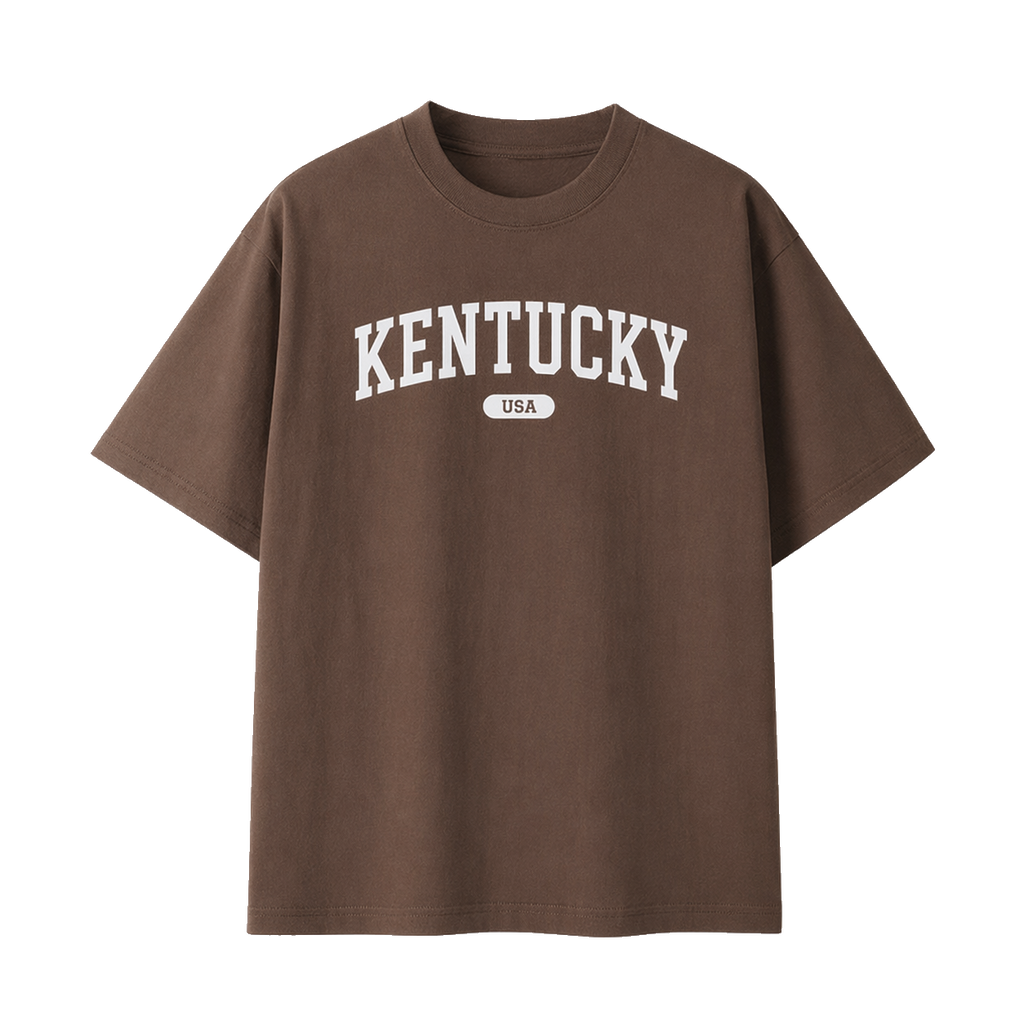 Collection 4 Kentucky Essential Cotton T-Shirt - Coffee front
