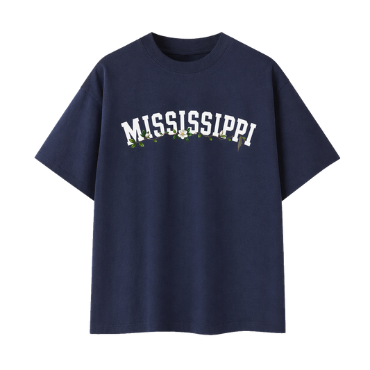 Collection 10 Mississippi Essential Cotton T-Shirt - Navy Blue front