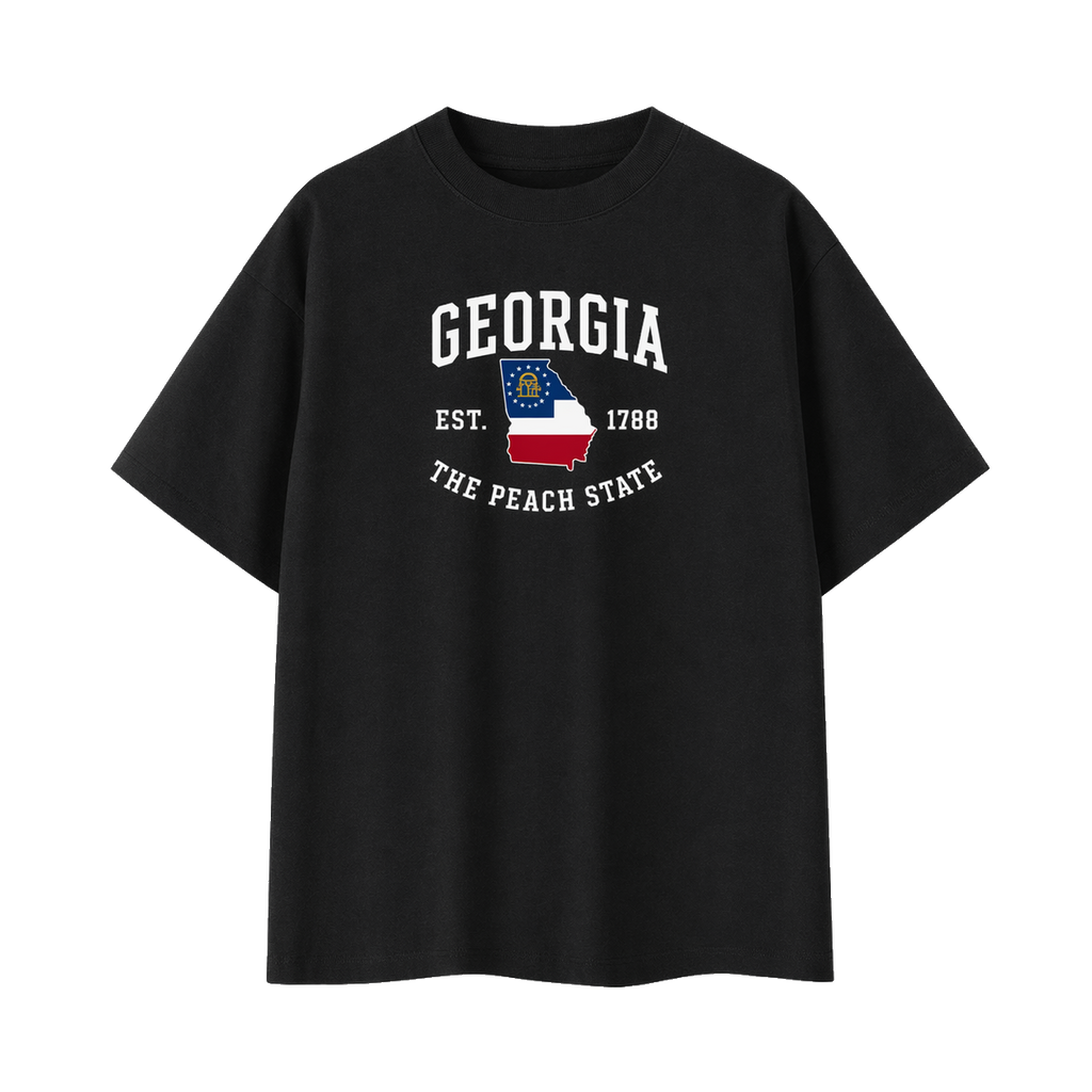 Collection 8 Georgia Essential Cotton T-Shirt - Black front