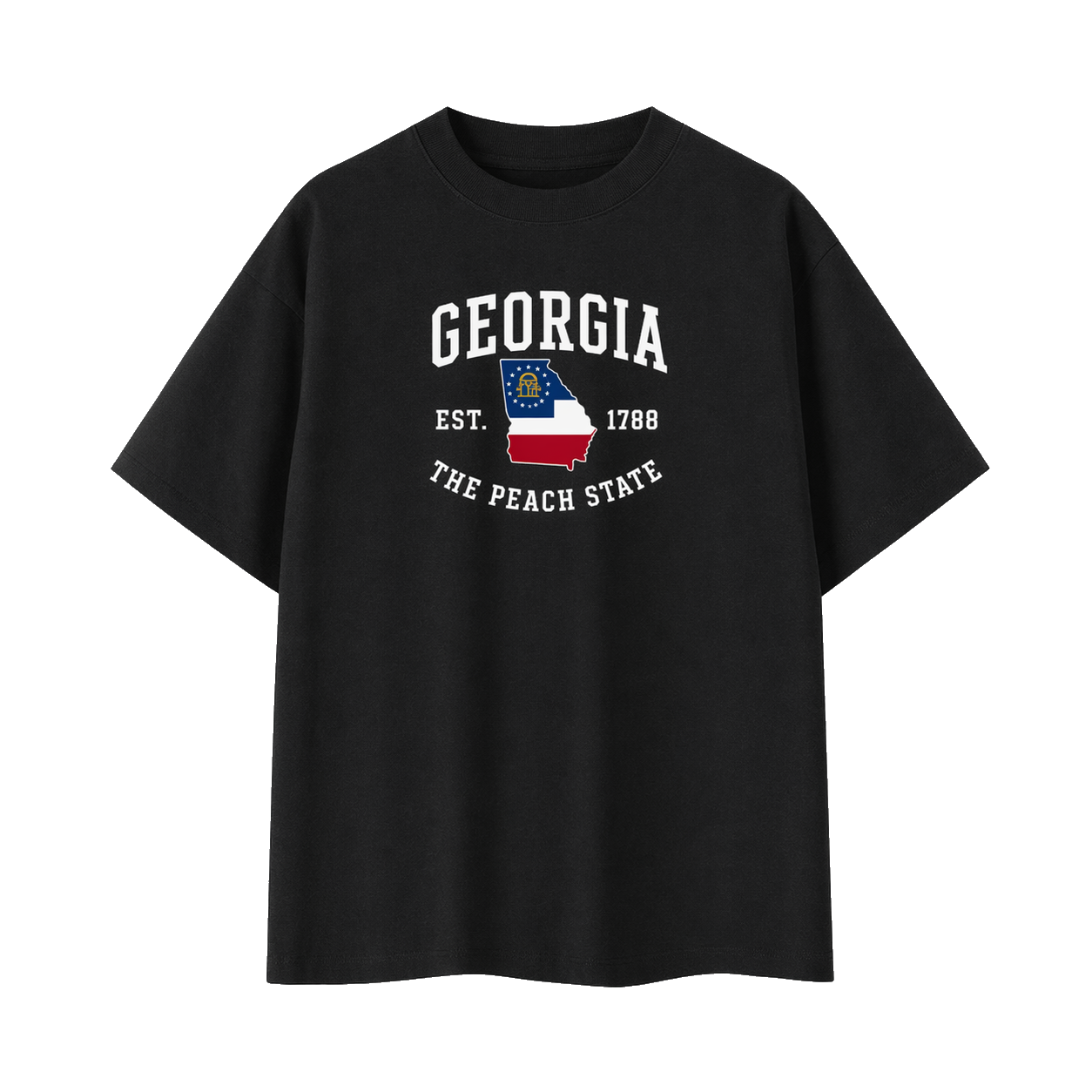 Collection 8 Georgia Essential Cotton T-Shirt - Black front