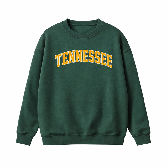 Collection 1 Tennessee Essential Heavyweight Crewneck Sweatshirt - Dark Green front