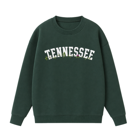 Collection 10 Tennessee Essential Heavyweight Crewneck Sweatshirt - Dark Green front