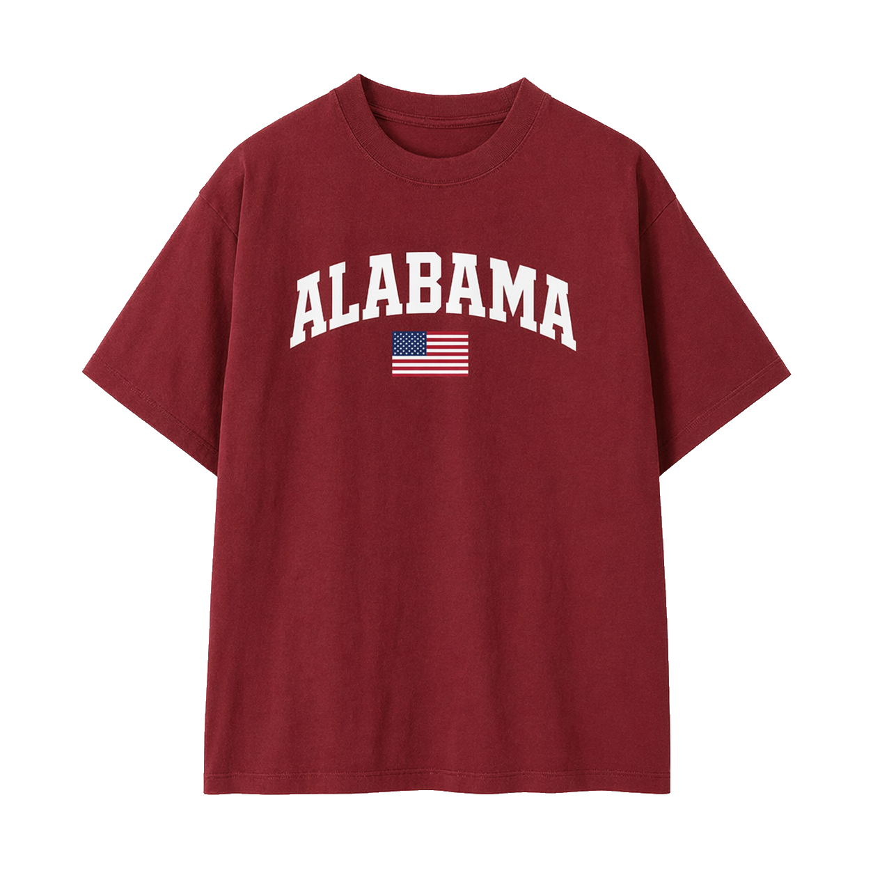Collection 2 Alabama Essential Cotton T-Shirt - Wine Gray front