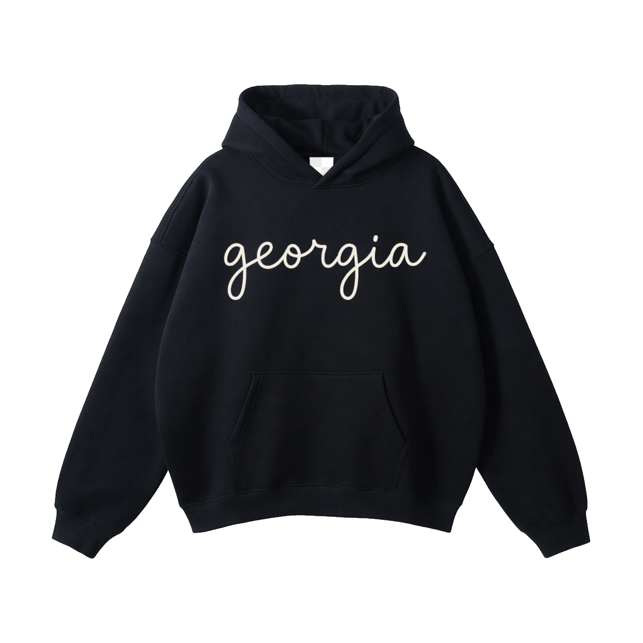 Collection 3 Georgia Oversize Fleeced Hoodie - Black front
