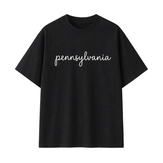Collection 3 Pennsylvania Essential Cotton T-Shirt - Black front