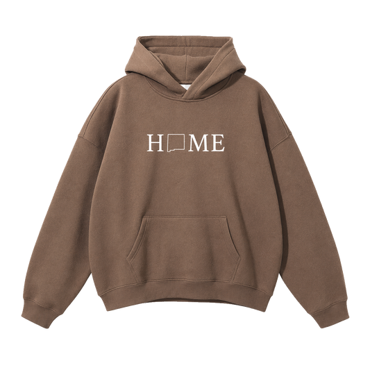 Collection 5 New Mexico Oversize Fleeced Hoodie - Brown front