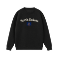Collection 6 North Dakota Essential Heavyweight Crewneck Sweatshirt - Black front