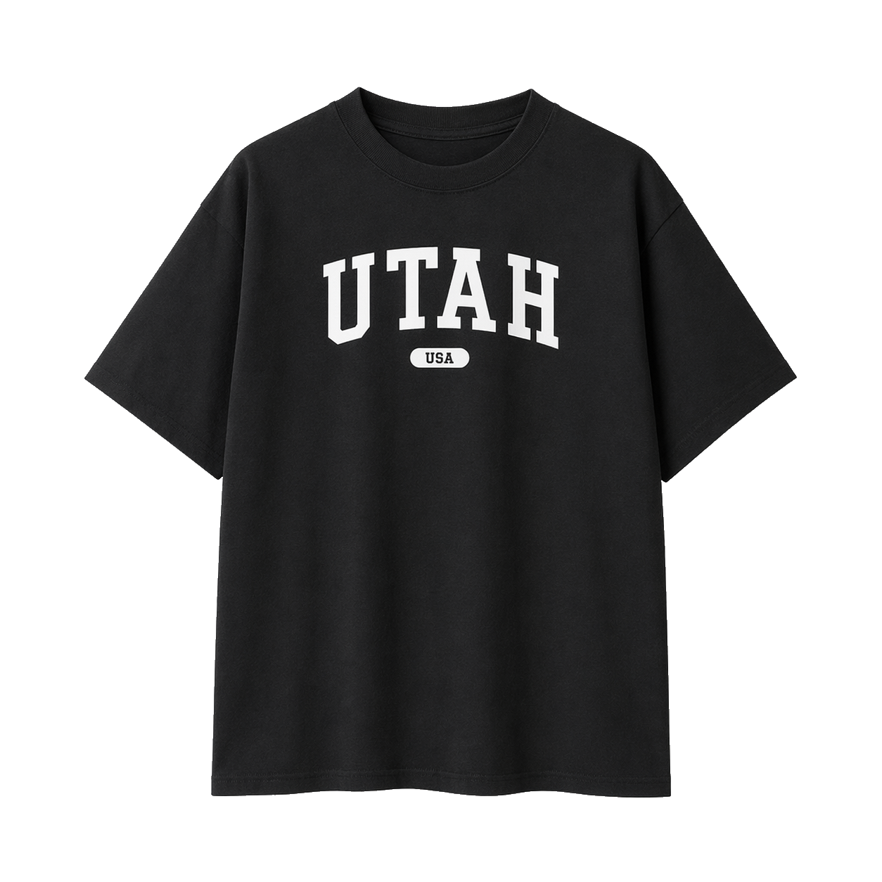 Collection 4 Utah Essential Cotton T-Shirt - Black front