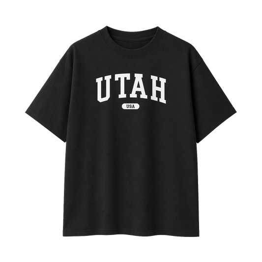 Collection 4 Utah Essential Cotton T-Shirt - Black front