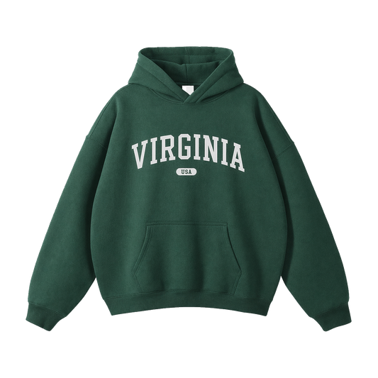 Collection 4 Virginia Oversize Fleeced Hoodie - Eden Green front